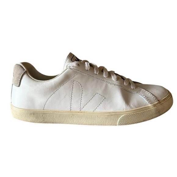 Veja Esplar White Leather Logo Sneakers Women’s Size 9 - Picture 5 of 10